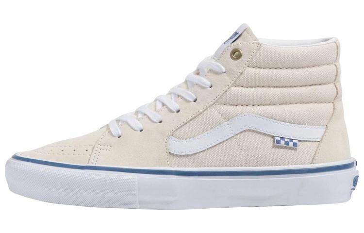 Vans Skate Sk8 Hi Raw Canvas Classic White