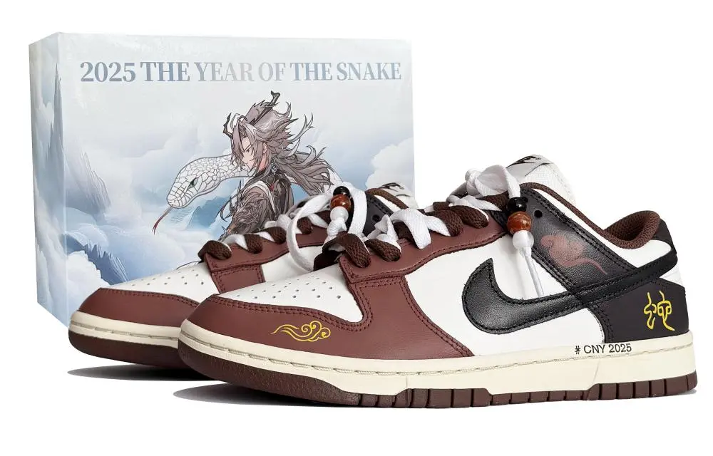 Nike Dunk Cushioning Wear-Resistant Low-Top Skateboard Shoes Women's Brown