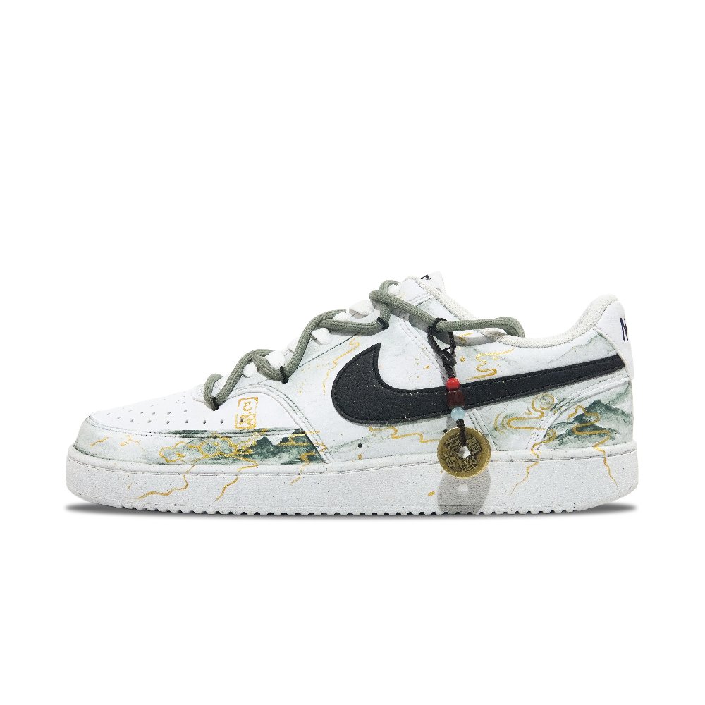 Nike Court Vision 1 Anti-Slip Wear-Resistant Low-Top Skateboard Shoes Unisex Green