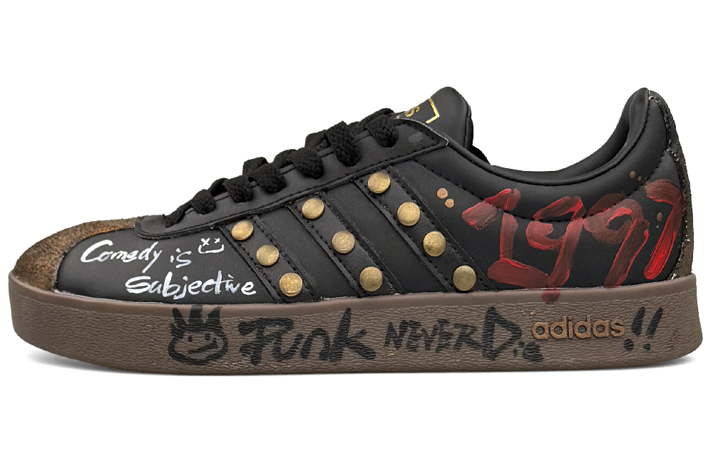 Adidas Neo Vl Court Anti-Slip Wear-Resistant Low-Top Skateboard Shoes Unisex Black Brown
