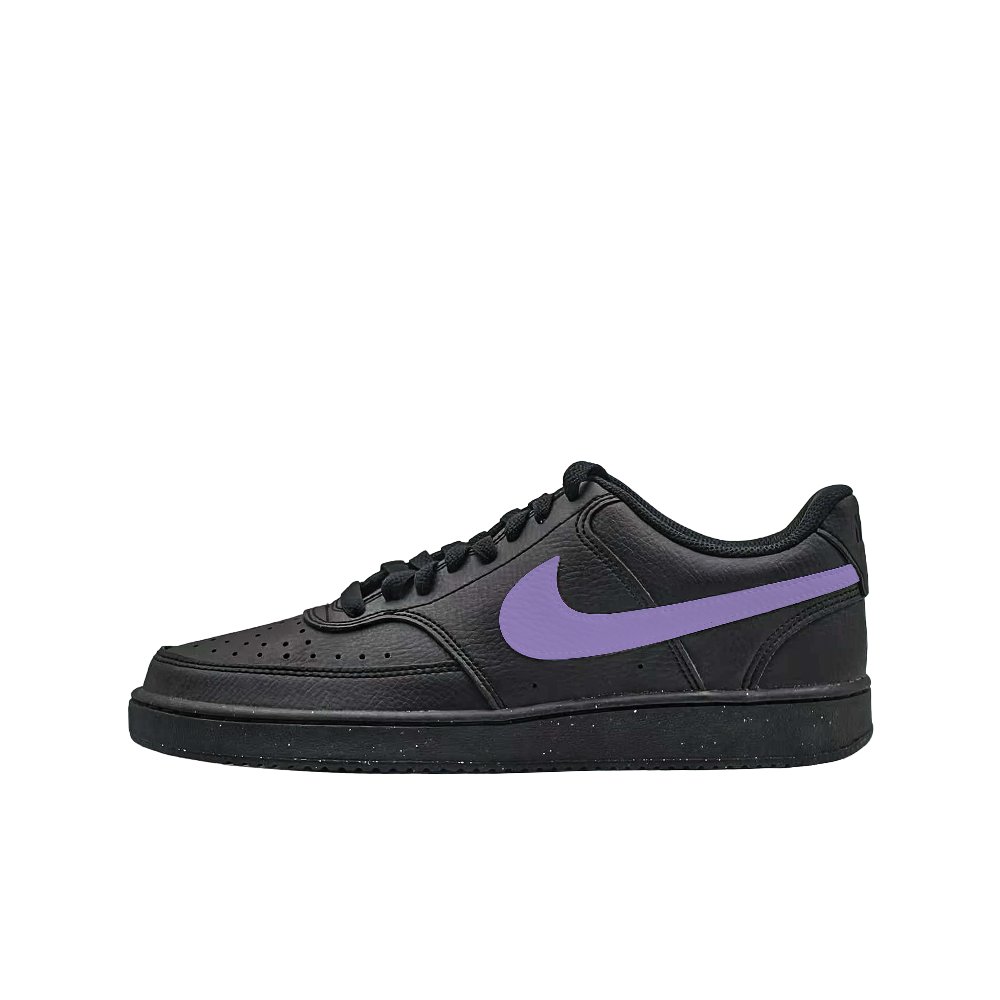 Nike Court Vision Lightweight And Breathable Low-Top Skateboard Shoes Unisex Black Purple