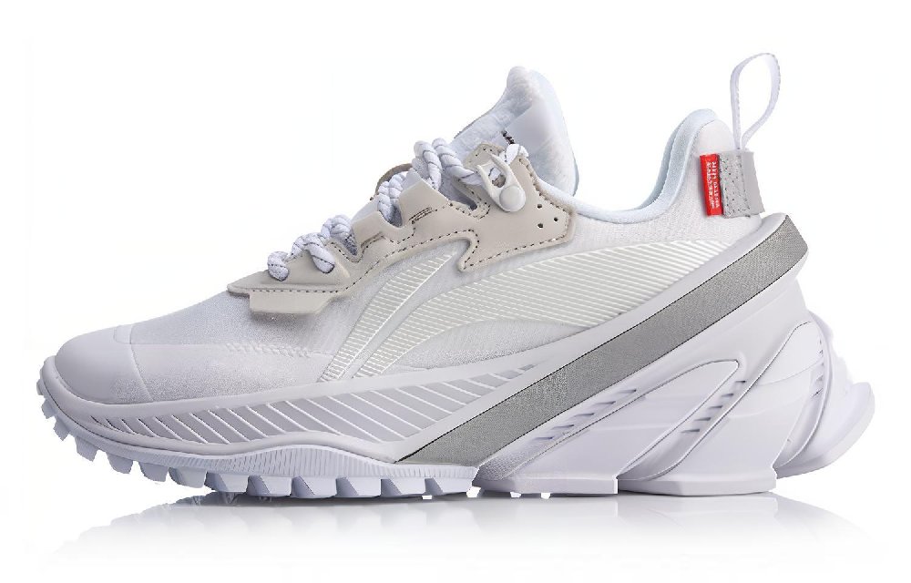 LiNing Cushioned Slip-Resistant Lightweight Low-Top Running Shoes Women's White