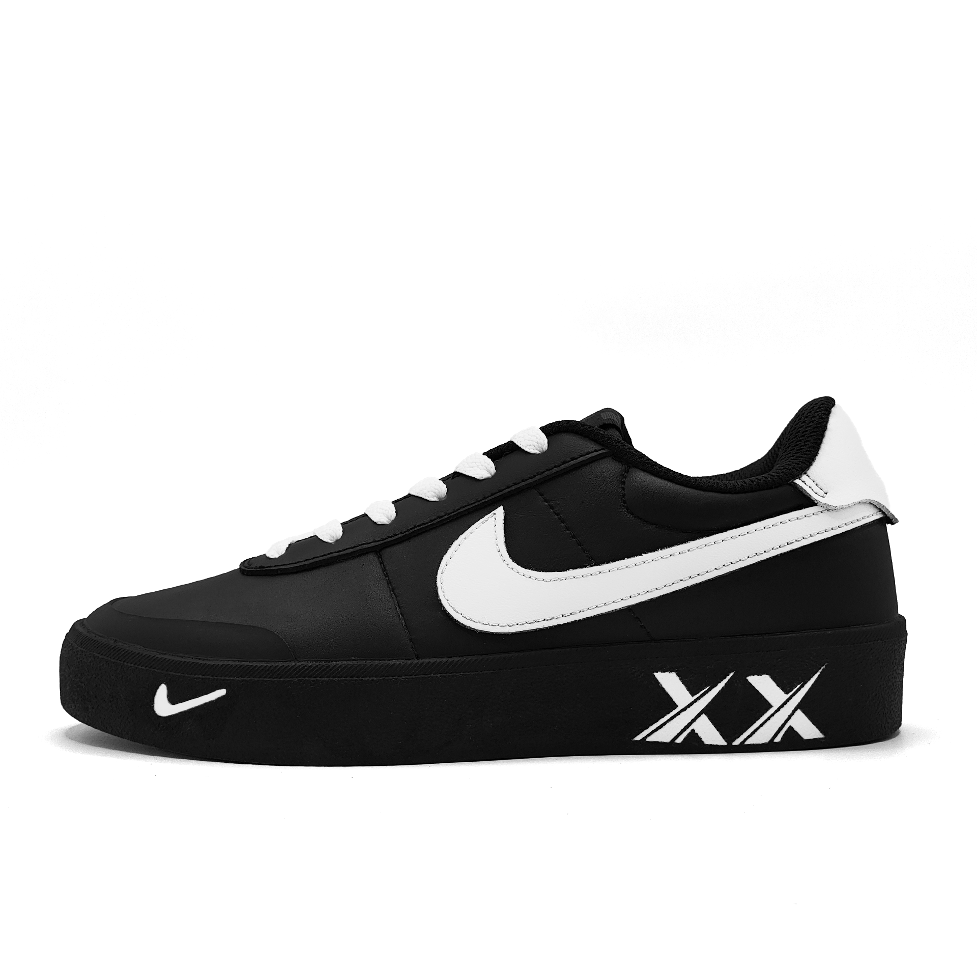 Nike Court Shot Intersection Abrasion Resistant Low top Skateboard Shoes Unisex Black