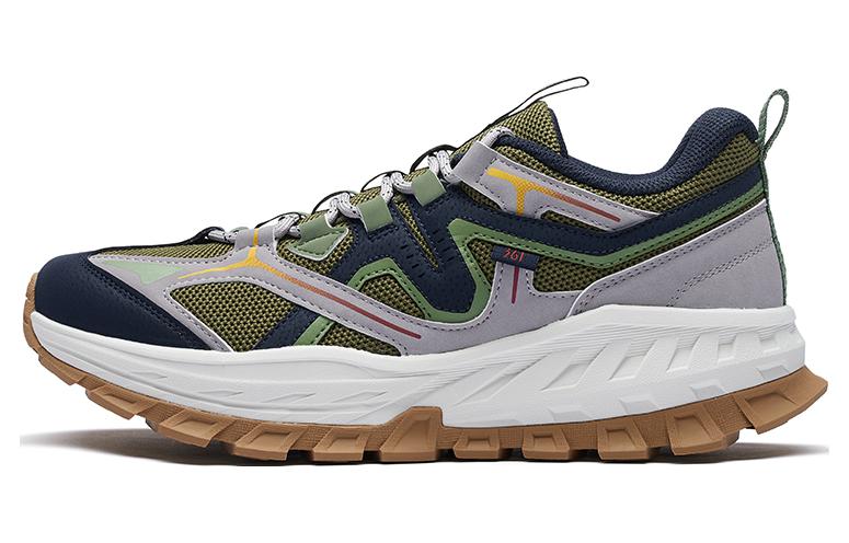 361° Anti-Slip Wear-Resistant Low-Top Running Shoes Men's Gray Green