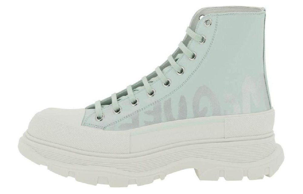 Alexander McQueen Logo Printed High Top Sneakers