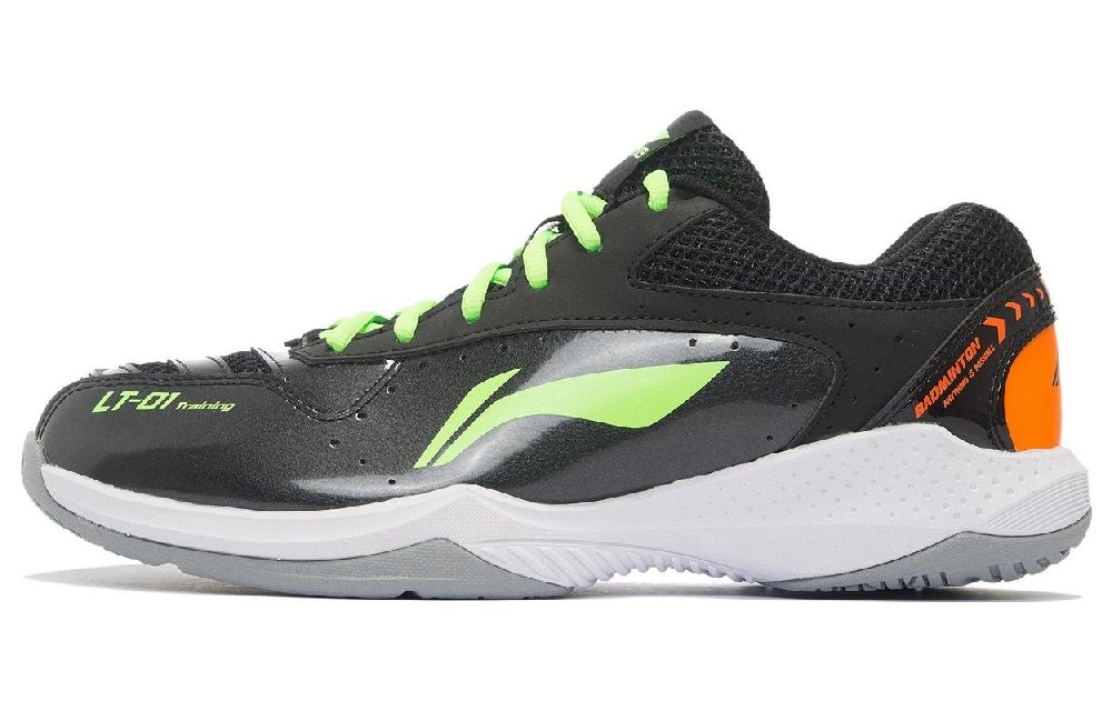 LiNing Thunder Series Training Anti Slip And Wear Resistant Breathable Low Top Badminton Shoes Unisex Black