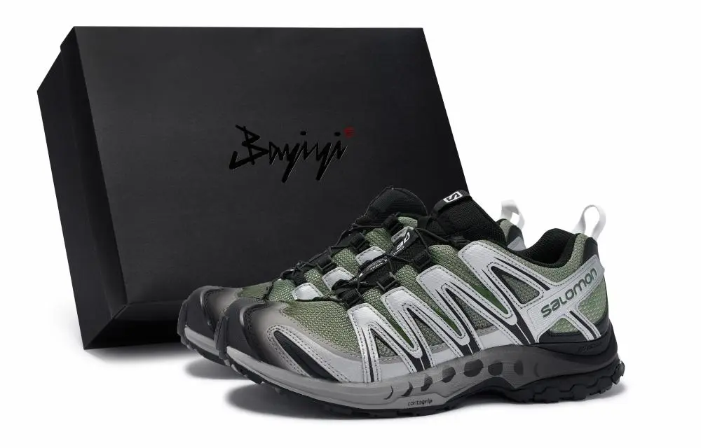 SALOMON XA Pro 3D ADV Mountaineering & Hiking Shoes Unisex Low top Green/Silver/Black