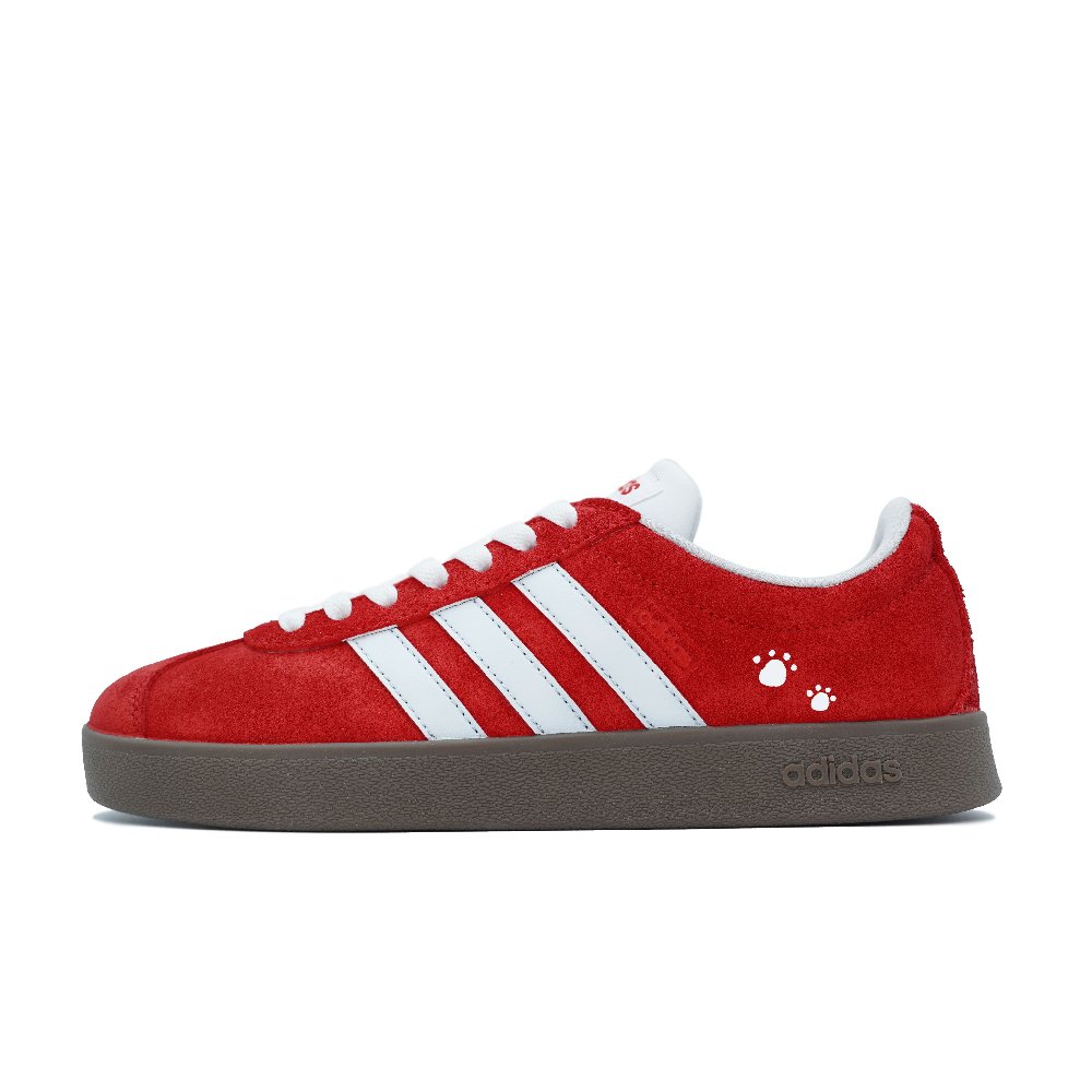 Adidas VL COURT 2.0 Low Top Skateboard Shoes Unisex White Red