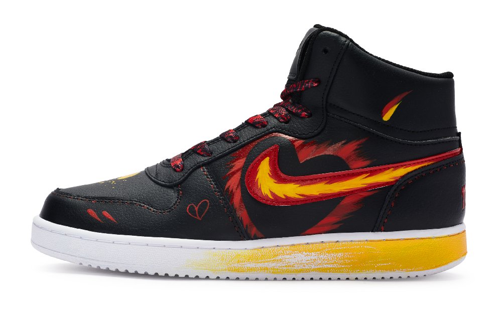 Nike EBERNON Skateboard Shoes Women's High-Top Red