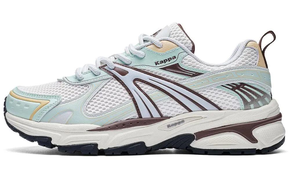 Kappa Hydrogen Track Back to Back Slip Resistant Abrasion Resistant Low top Chunky Sneakers Women's Green Blue