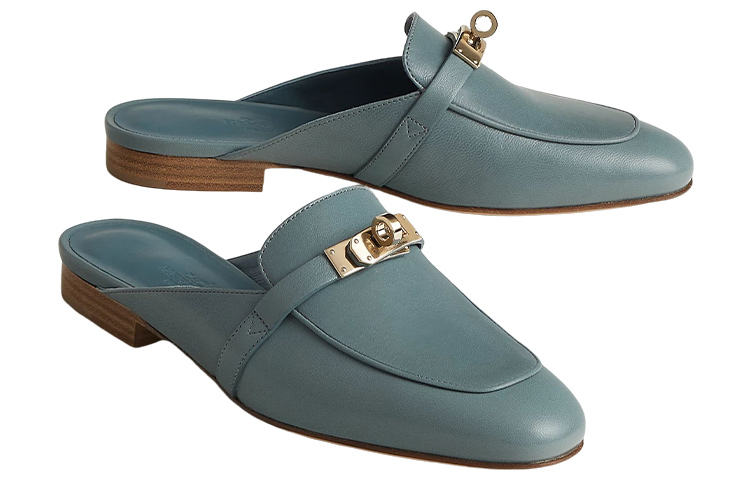 HERMES Oz Mules Women's Pine Forest Blue купить в интернет-магазине Yoocart с быстрой доставкой по России.