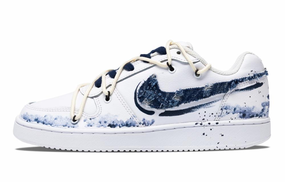 Nike EBERNON Low-Top Skateboard Shoes Men's Navy Blue