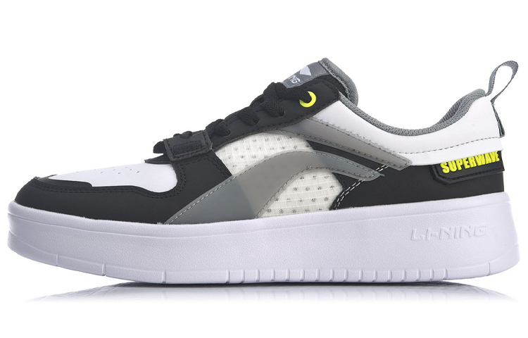 LiNing Only Us SUPERWAVE Lite Superwave Lite Anti Slip Wear Resistant Low Top Skateboard Shoes Men's White Black Gray