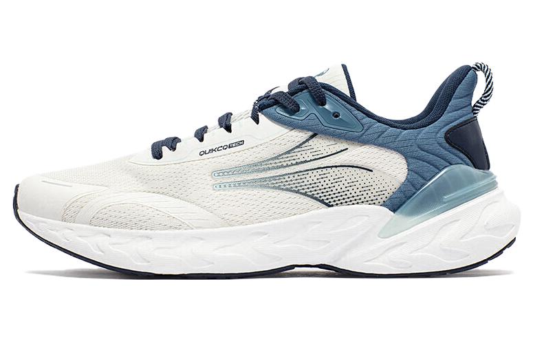361° Popping Foam 3 Cushioning Anti-Slip And Wear-Resistant Low-Top Running Shoes Men's White Blue