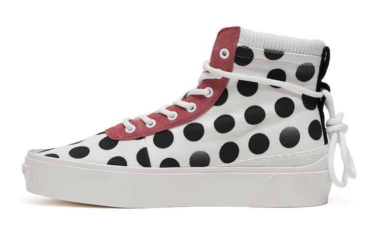EQLZ EQUALIZER Fault High Slip-Resistant High-Top Skateboard Shoes Unisex White Black Misprint