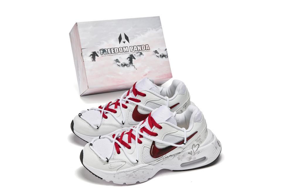 Nike Air Max Fusion Low-Top Running Shoes Men's Red White