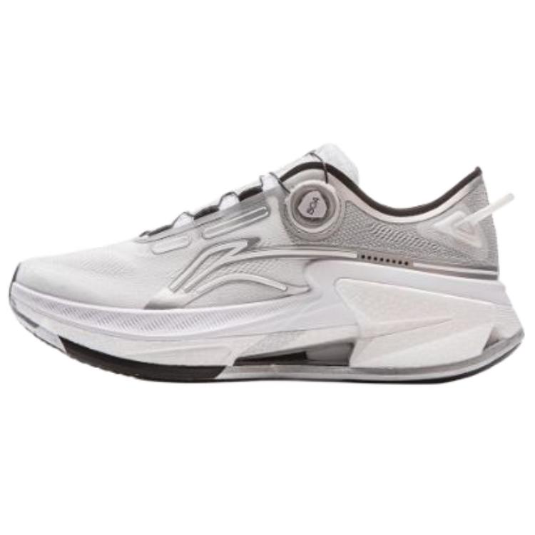 LiNing Liuliu 8 PRO Cushioning Coverage Support Low Top Long Distance Running Shoes Men's Silver White