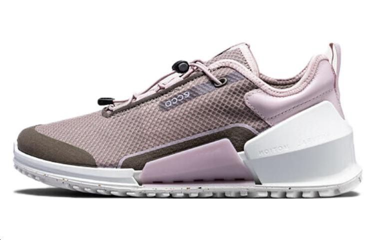 Ecco Low-Top Casual Shoes Women's Gray Pink