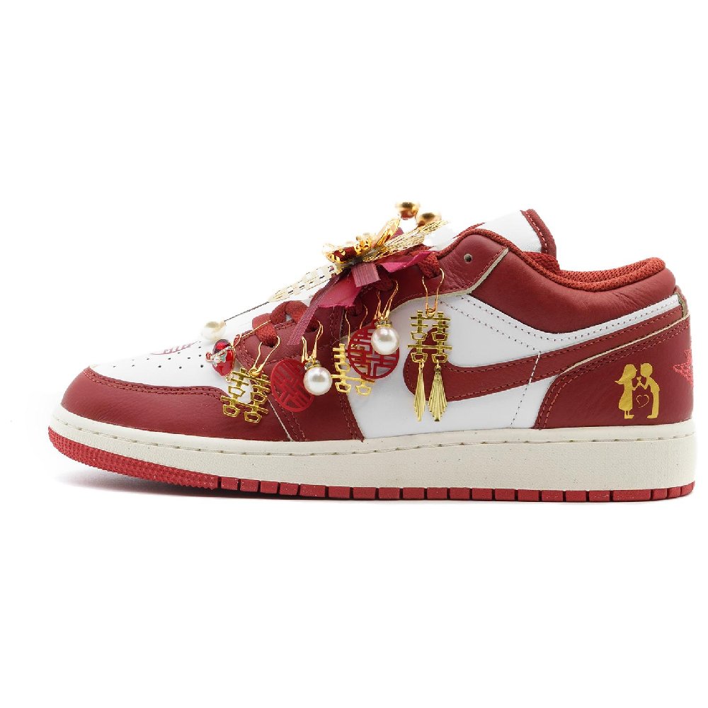 Jordan Air Jordan 1 Low Top Vintage Basketball Shoes Unisex Red