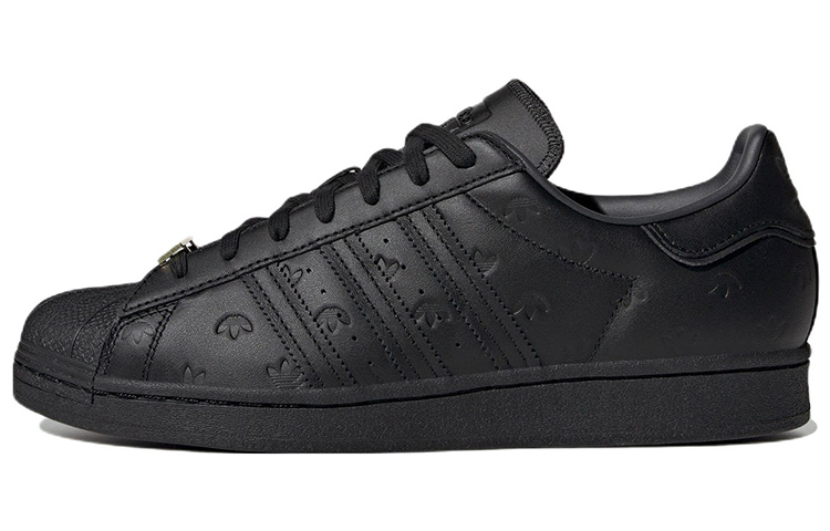 Adidas Superstar 'Allover Debossed Trefoils   Black'