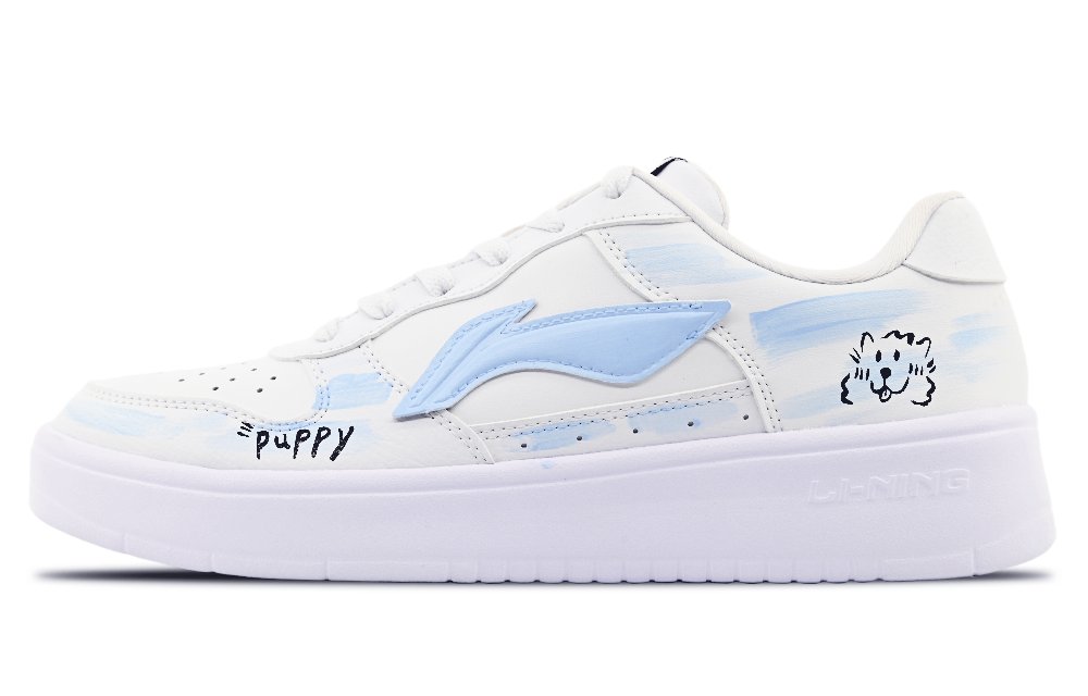 LiNing Pontoon Boats Coverage Cushioning Abrasion Resistant Low Top Skateboard Shoes Unisex Sky Blue