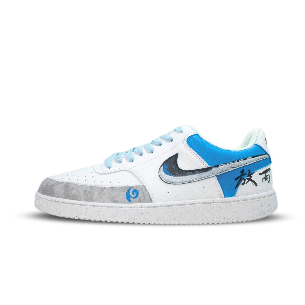 Nike Air Force 1 Lv8 Whirlwind Ao Bing Abrasion Resistant Breathable Low Top Skateboard Shoes Men's Blue Gray White