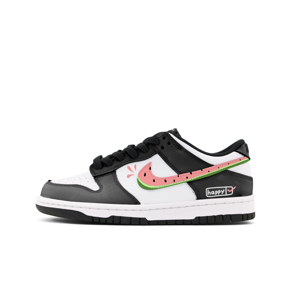 Nike Dunk Abrasion Resistant Low top Skateboard Shoes Unisex Black