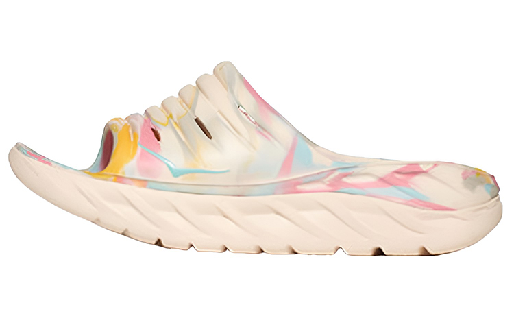 HOKA ONE ONE Ora Recovery Slide Free People Movement Luna Marbled