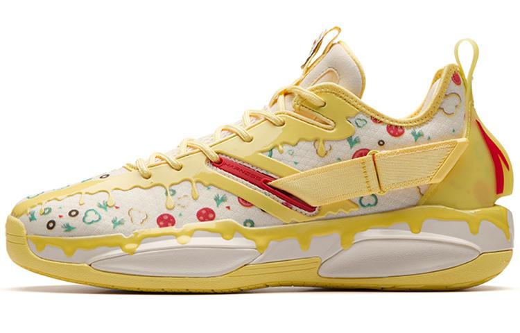 Anta GH3 Gordon Hayward Cushioning Support Low-Top Performance Basketball Shoes Men's White Yellow Red