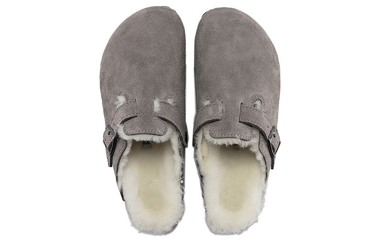 Birkenstock Boston Shearling Suede 'Stone Coin' купить в интернет-магазине Yoocart с быстрой доставкой по России.
