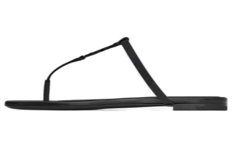SAINT LAURENT Cassandra Logo Plaque Slides Women's