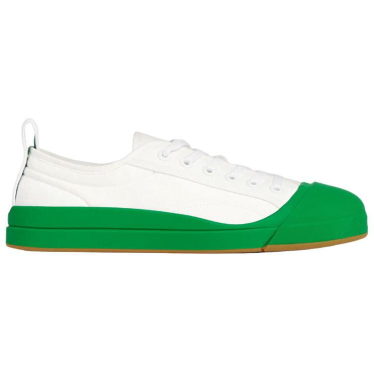 Bottega Veneta Vulcan Low top Stylish Skateboarding Shoes Women's White Green купить в интернет-магазине Yoocart с быстрой доставкой по России.