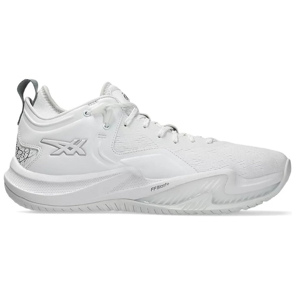Asics Nove Surge Anti-Slip Wear-Resistant Low-Top Basketball Shoes Unisex White Silver