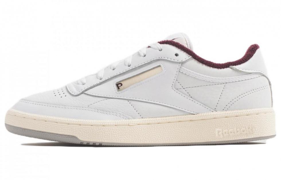 Reebok Club C 85 Packer Shoes Chalk White Maroon