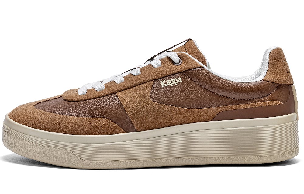 Kappa Anti Slip Wear Resistant Low Top Skateboard Shoes Men's Chestnut Brown