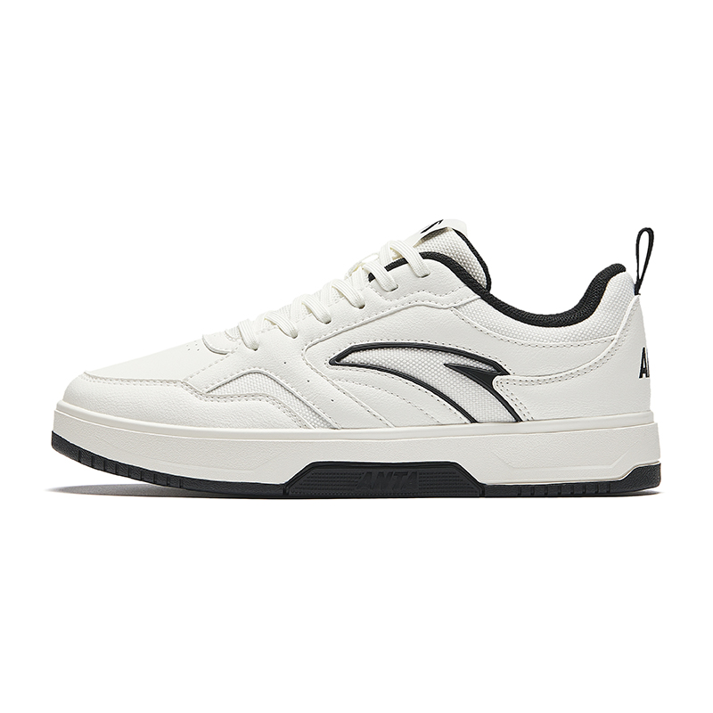 Anta Lightweight White Sneakers Height Increasing Lightweight Low-Top Skateboard Shoes Women's Ivory