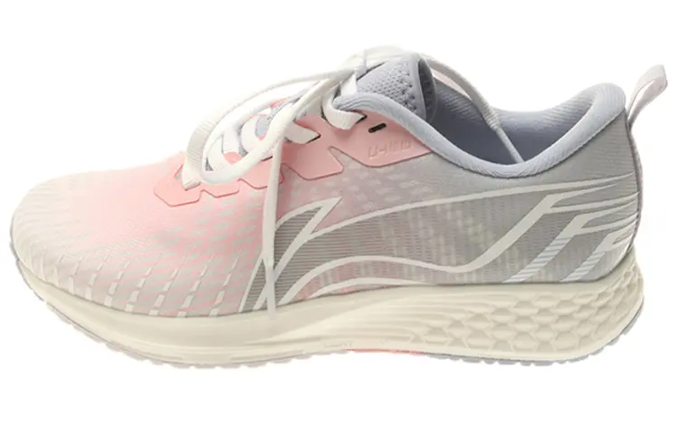 LiNing Red Hare 4 Slip Resistant Abrasion Resistant Low top Running Shoes Women's Gray Pink