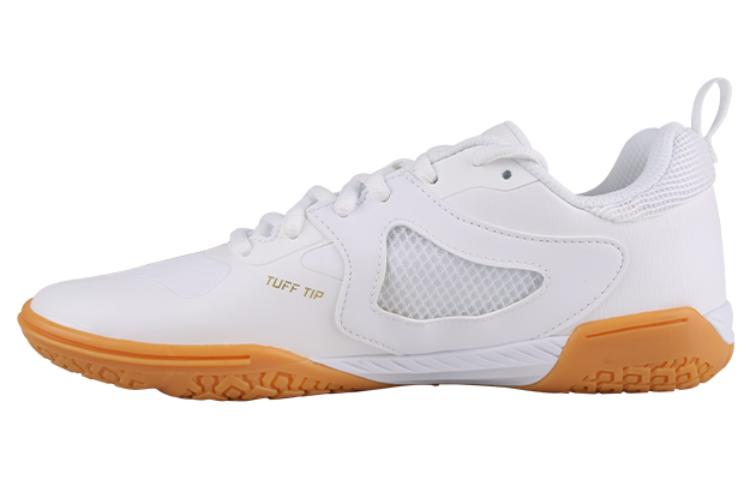 LiNing Breathable Wear-Resistant Slip-Resistant Low-Top Table Tennis Shoes Unisex White Gold