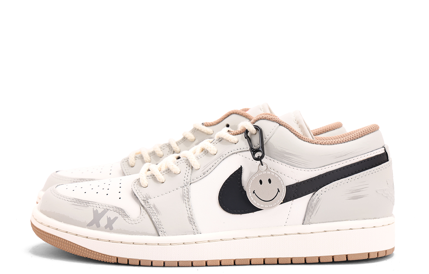 Jordan Air Jordan 1 Abrasion Resistant Coverage Low top Vintage Basketball Shoes Unisex White Gray купить в интернет-магазине Yoocart с быстрой доставкой по России.