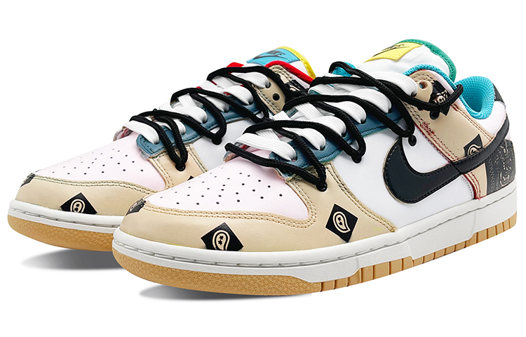 Nike Dunk Coverage Slip Resistant And Abrasion Resistant Low Top Skateboard Shoes Unisex White Black Pink купить в интернет-магазине Yoocart с быстрой доставкой по России.
