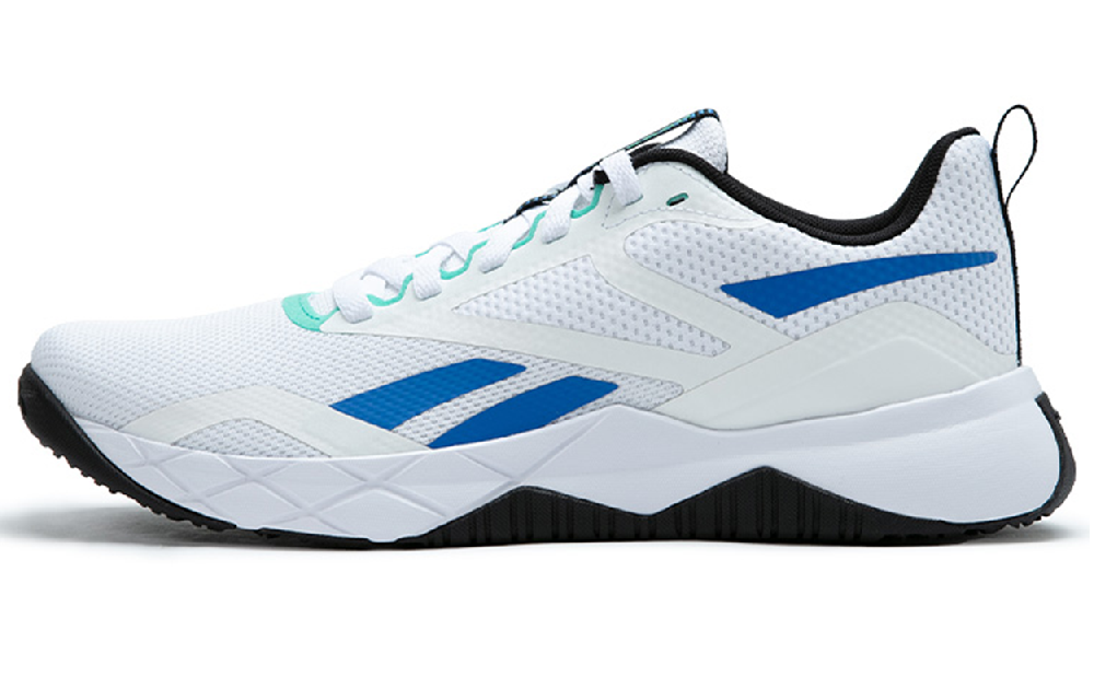 Reebok Durable Breathable Low-Top Training Shoes Men's White Blue