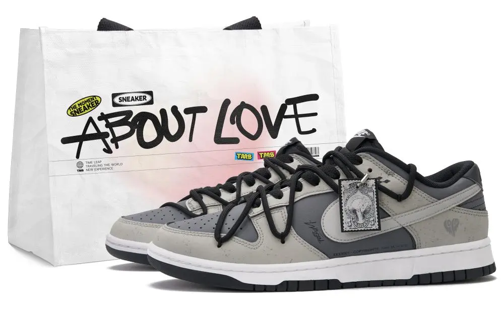 Nike Dunk Desert 2.0 Low Top Skateboard Shoes Unisex Black Gray