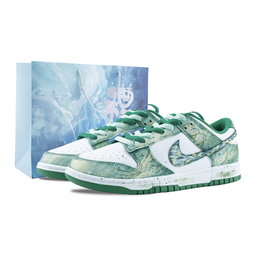 Nike Dunk Willow Brushing Dress Anti Slip Wear Resistant Low Top Skateboard Shoes Unisex Green