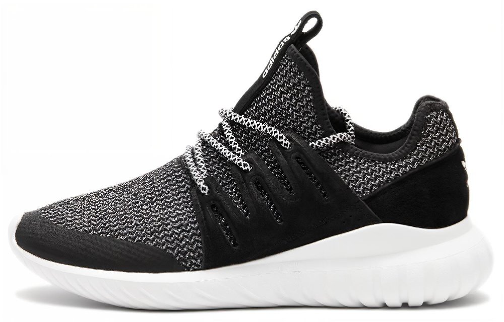 Adidas Originals Tubular Cozy Breathable Running Shoes Black White Unisex 'Black White'