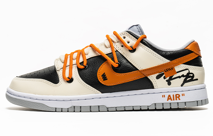 Nike Dunk Skateboard Shoes Men's Black Beige Orange