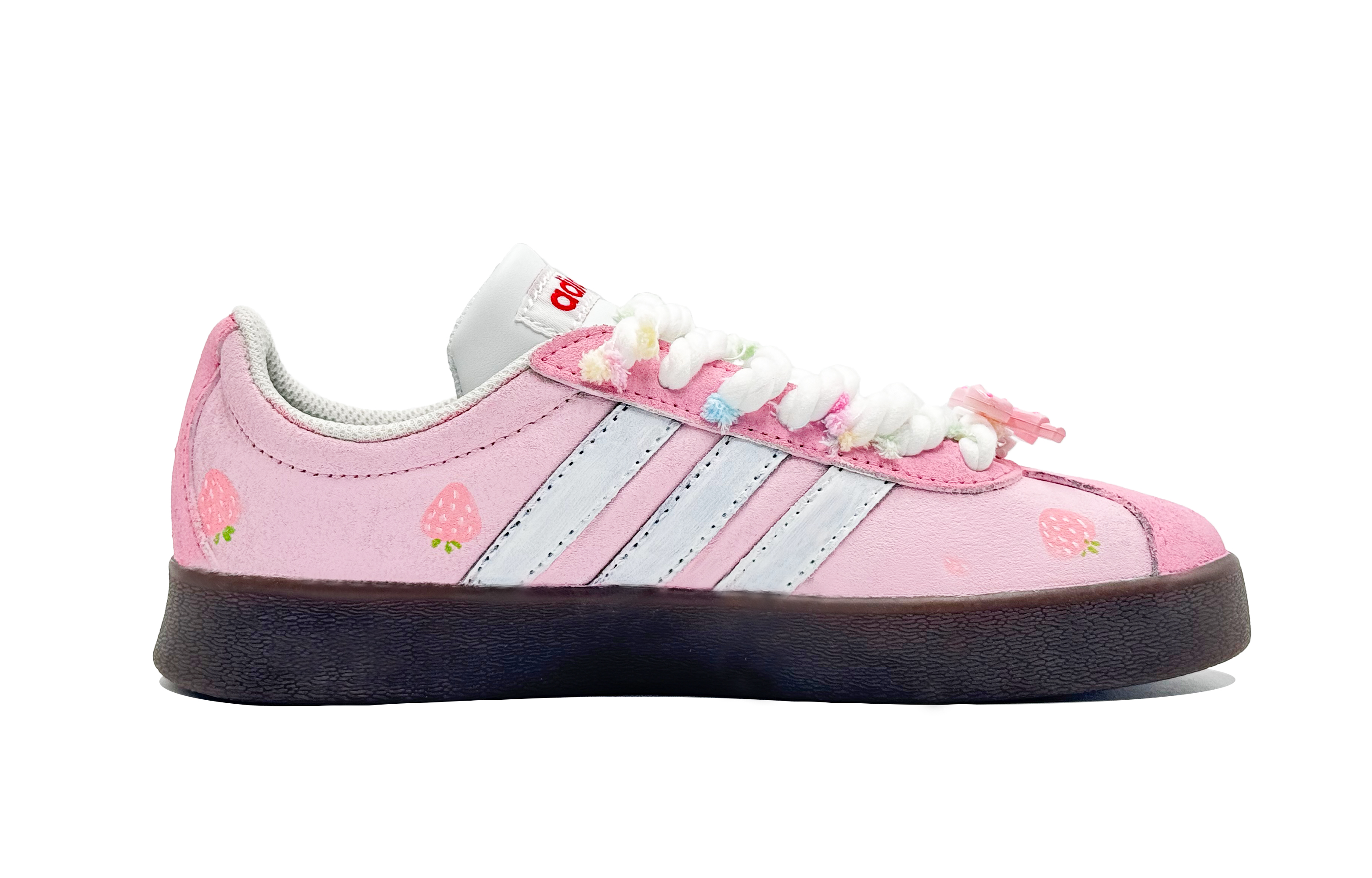 Adidas VL COURT 2.0 Lifestyle Rock Sugar Abrasion Resistant Low top Skateboard Shoes Women's Strawberry Pink купить в интернет-магазине Yoocart с быстрой доставкой по России.