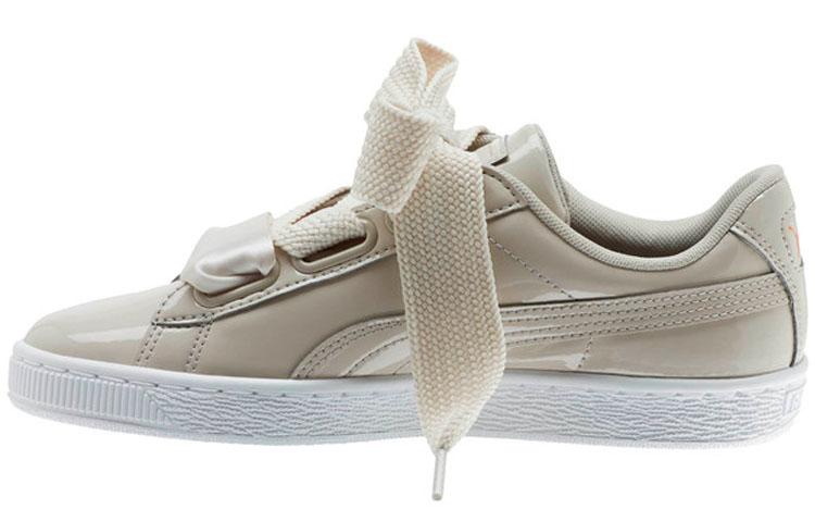 PUMA Basket Heart Patent 'Silver Grey' Women's