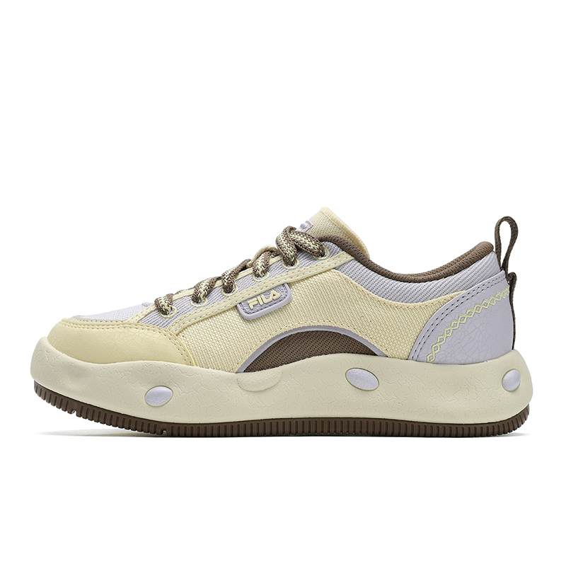FILA COOKIES EC Cookie Shoes Lightweight Low Top Canvas Shoes Women's Custard Purple