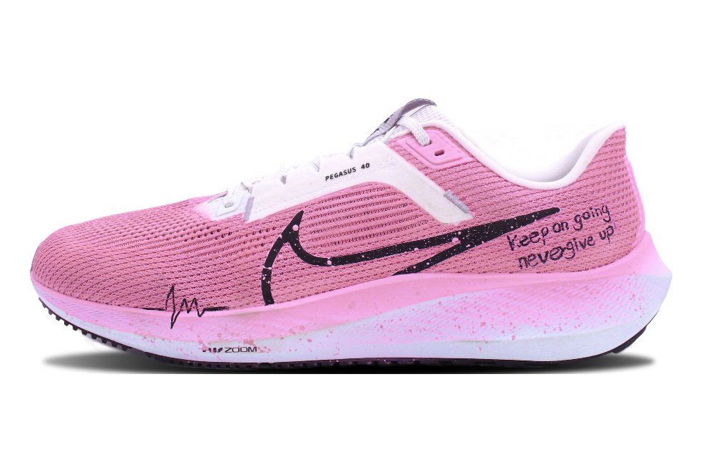 Nike Air Zoom Pegasus 40 Anti Slip Wear Resistant Low Top Marathon Running Shoes Men's Pink