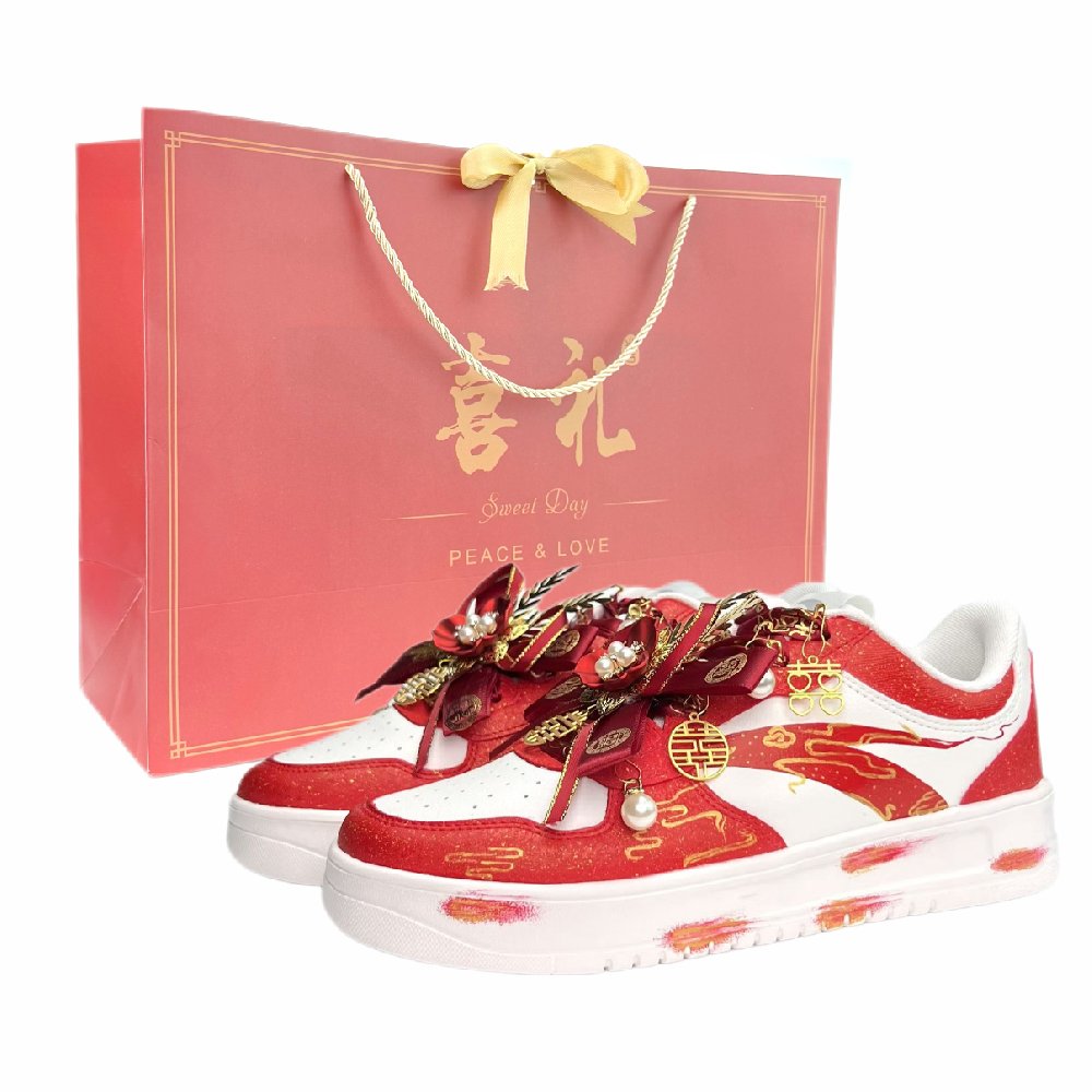 Anta Relaxed Lightweight And Breathable Low Top Skateboard Shoes Unisex Red
